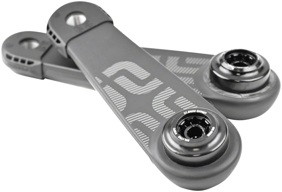 Juego de bielas de carbono para bicicleta eléctrica e*thirteen e*spec Race - 165 mm Brose S Mag Fazua Ride 50 con extractor automático de fibra de carbono BLK
