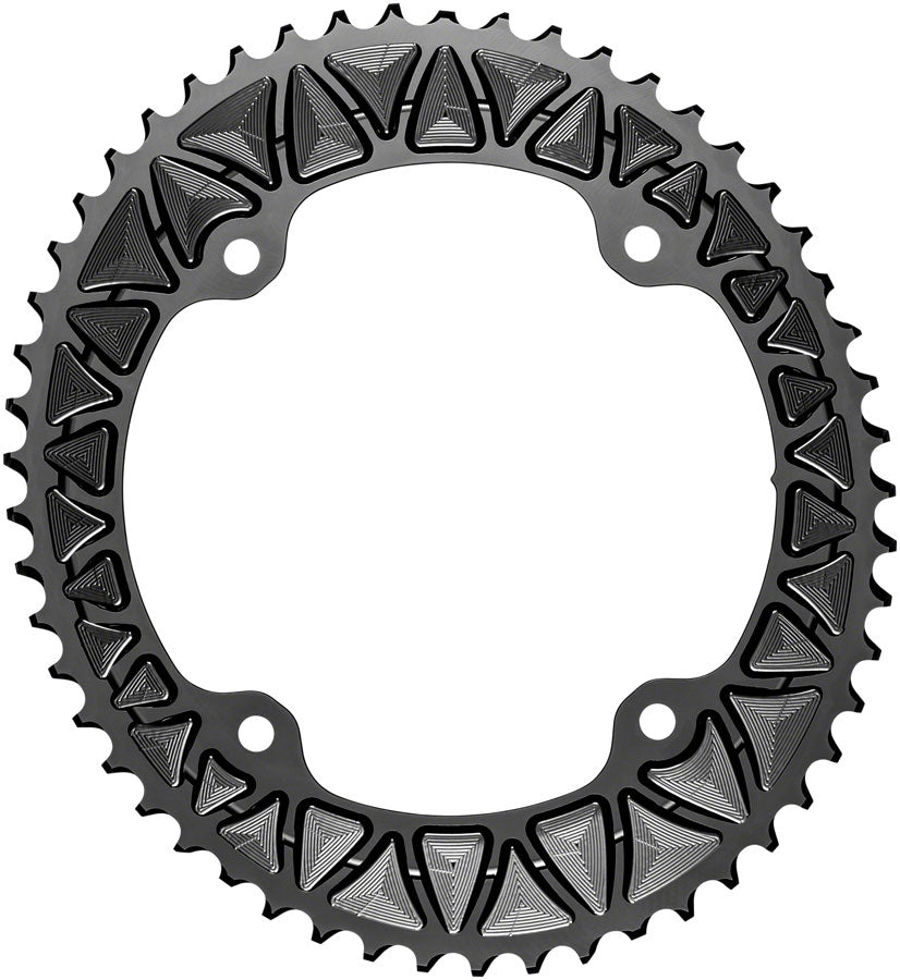 Plato exterior de carretera absoluteBLACK Premium Oval 145 BCD Campagnolo - 53 dientes 145 BCD 4 tornillos BLK