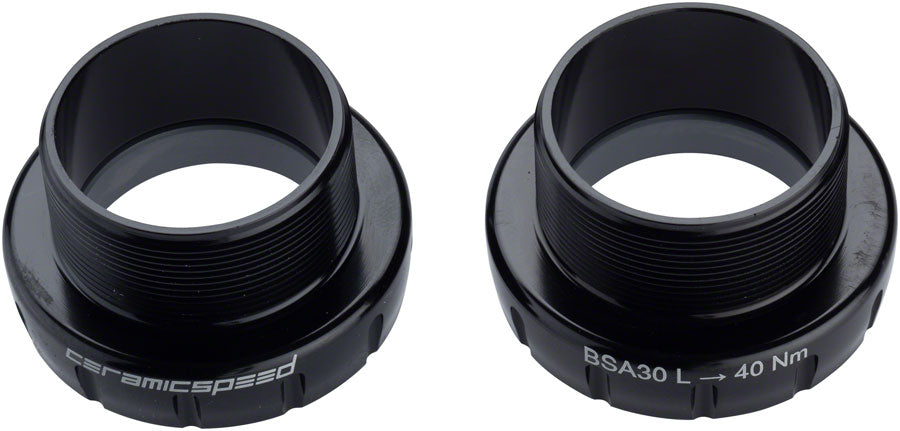 Pedalier CeramicSpeed ​​BSA30 MTB - Rosca BSA, eje de 30 mm, recubierto, pistas negras