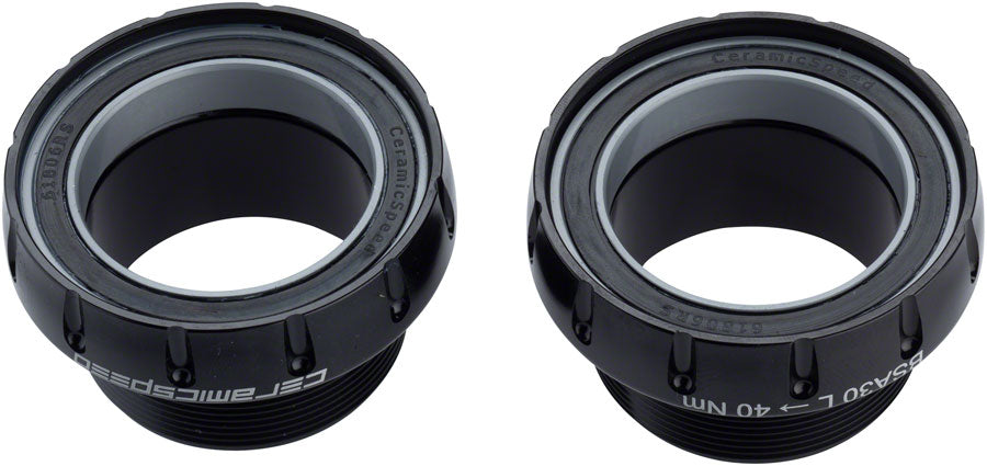 Pedalier CeramicSpeed ​​BSA30 MTB - Rosca BSA, eje de 30 mm, recubierto, pistas negras
