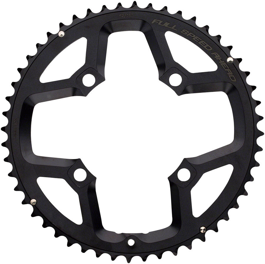 Plato Gossamer ABS Full Speed ​​Ahead - 52 dientes 110 Full Speed ​​Ahead ABS BCD 4 tornillos Aluminio N10/N11 Negro