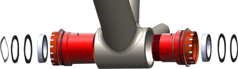 Ruedas de fabricación PressFit 30 para pedalier Shimano Thread-Together con rodamientos híbridos cerámicos ZERO BLK