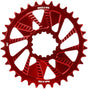 Wheels Manufacturing Direct Mount Chainring - 34t SRAM 3-Bolt Direct Mount 3mm Offset T-Type Chain Compatible Red