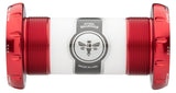 Kit de montaje de pedalier Chris King ThreadFit 30 (3 unidades, inglés, para ejes de 30 mm, rojo)