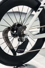 Rueda de polea CeramicSpeed ​​OSPW con sistema aerodinámico Shimano 9100/9150 8000 SS/8050 SS - Pistas revestidas, polea de aleación, jaula de carbono negra