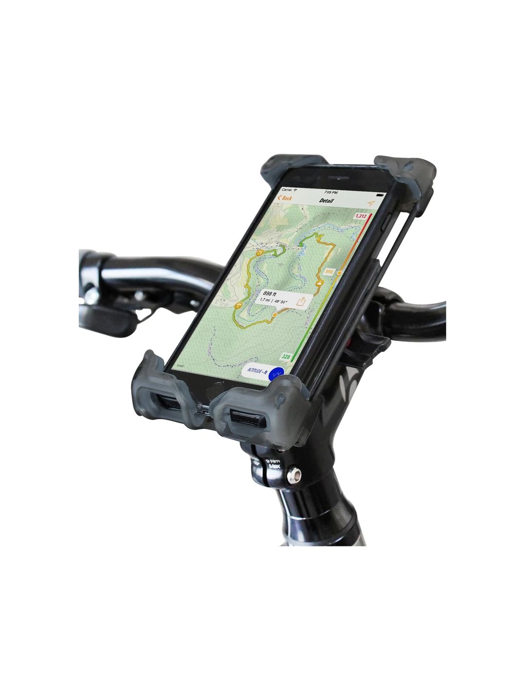 Delta Hefty Holder Plus Smartphone Bike Mount Clear Gray – Black