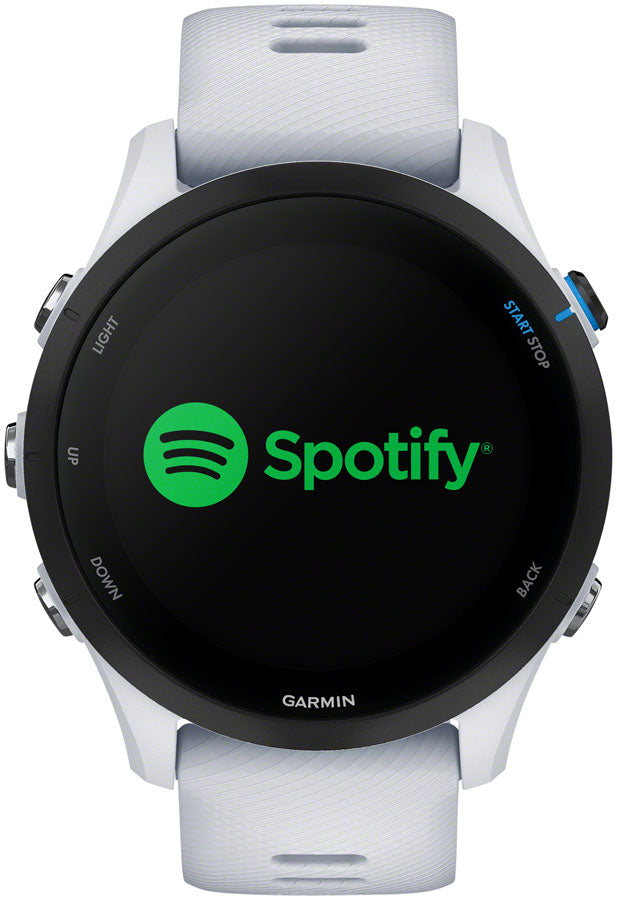 Reloj inteligente con GPS Garmin Forerunner 255 Music de 45,6 mm, color blanco