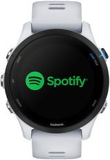Reloj inteligente con GPS Garmin Forerunner 255 Music de 45,6 mm, color blanco
