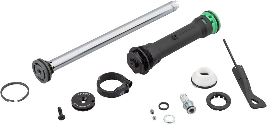 Conjunto de amortiguador de horquilla RockShox - Remoto, 17 mm, PopLoc (previo a 2013), PushLoc, llave en mano, 27"/29" - Plata Judy A1+/Plata 30 A3+ (2018+)