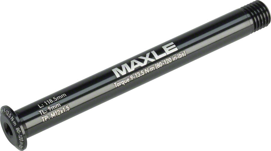 Eje pasante delantero RockShox Maxle Stealth: 12x100, longitud de 118,5 mm, para carretera