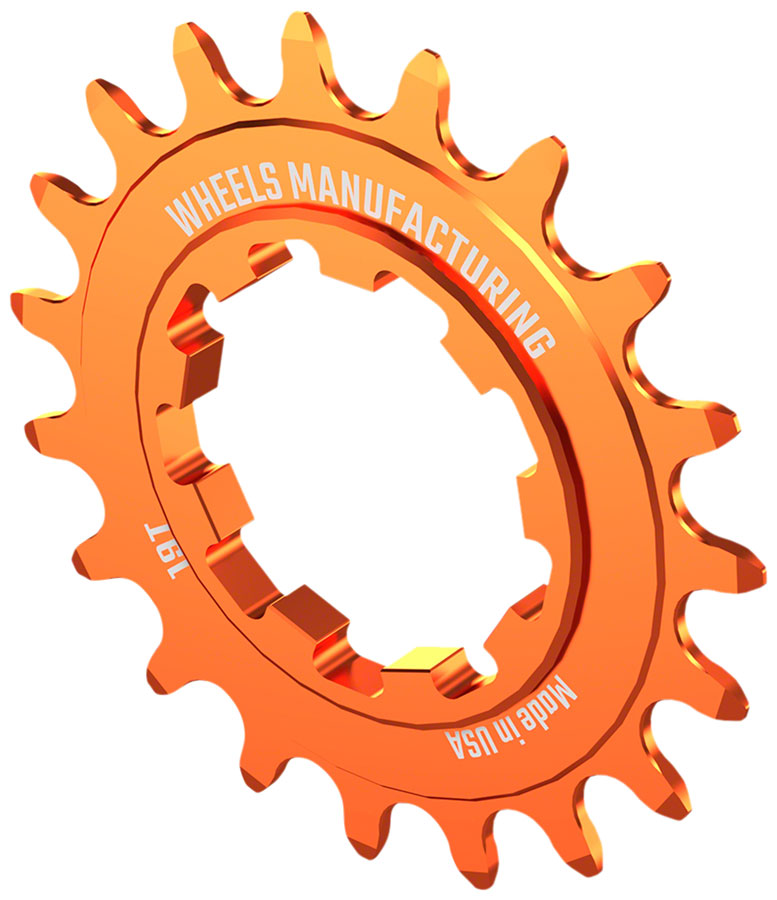 Ruedas de fabricación SOLO-SPEED Cog - 19t Compatible con kits SOLO-SPLINE SOLO-XD Naranja