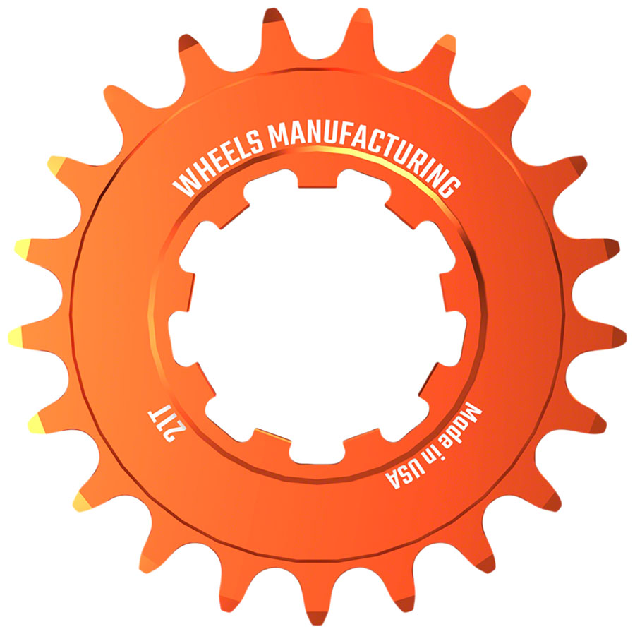 Ruedas de fabricación SOLO-SPEED Cog - 21t Compatible con kits SOLO-SPLINE SOLO-XD Naranja