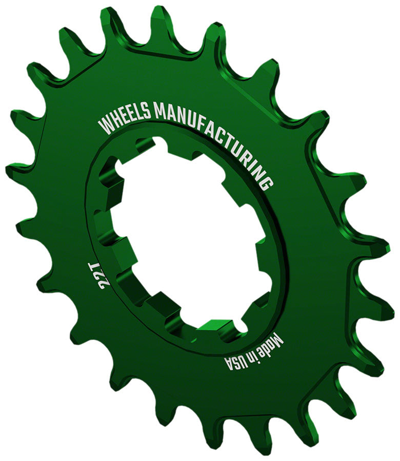 Ruedas de fabricación SOLO-SPEED Cog - 22t Compatible con kits SOLO-SPLINE SOLO-XD Verde