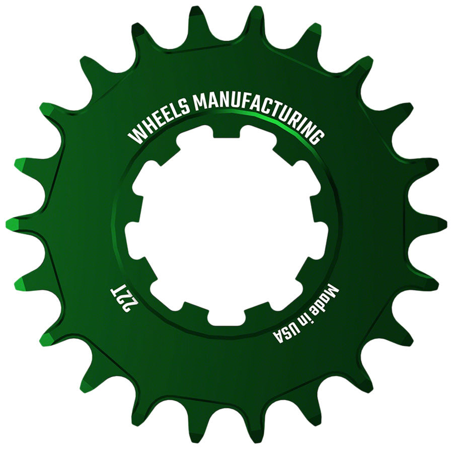 Ruedas de fabricación SOLO-SPEED Cog - 22t Compatible con kits SOLO-SPLINE SOLO-XD Verde