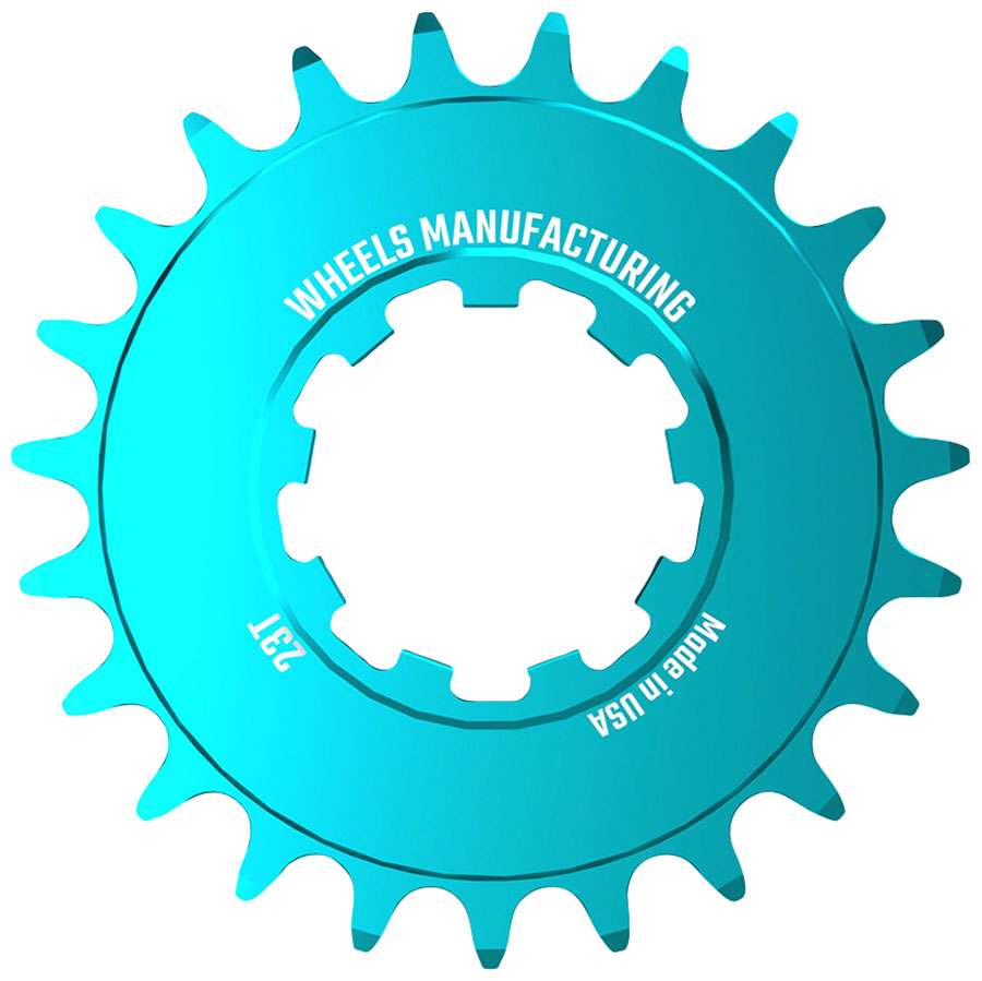 Ruedas de fabricación SOLO-SPEED Cog - 23t Compatible con kits SOLO-SPLINE SOLO-XD Verde azulado