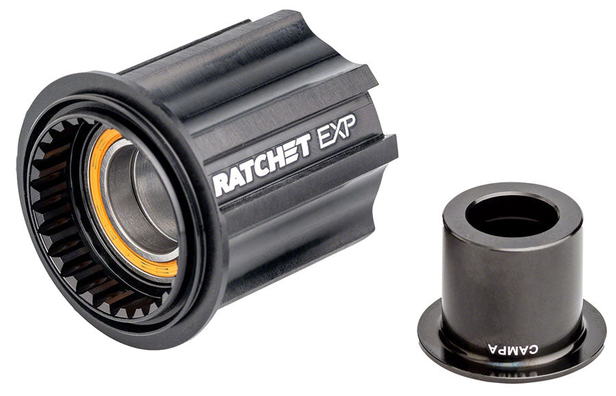 Cuerpo de buje libre DT Swiss Ratchet EXP - Kit de rodamientos cerámicos de aluminio estándar Campagnolo 9-12v con tapa de extremo de 12 x 142 mm