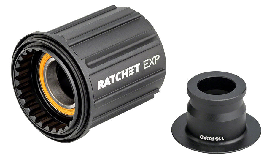 Cuerpo de buje libre DT Swiss Ratchet EXP - Shimano HG 11 Road Light S, kit de rodamientos cerámicos de aluminio con tapa de extremo, 12 x 142 mm