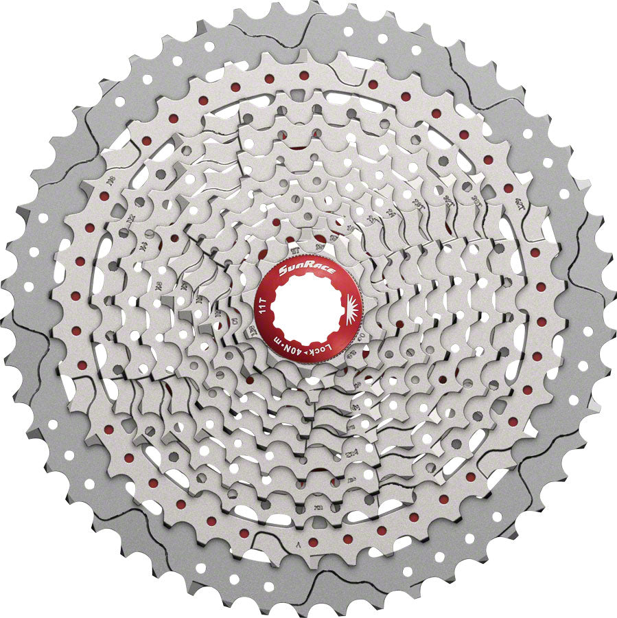 Cassette SunRace MX8 - 11 velocidades 11-50 dientes plateado