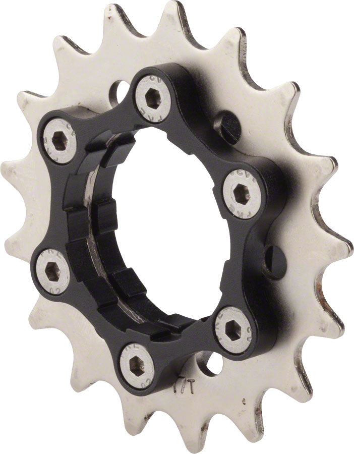 Piñón/portaeje de una sola velocidad Problem Solvers de 17 dientes compatible con cuerpos de buje libre estriados Shimano