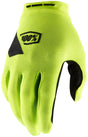 100% Ridecamp Gloves - Flourescent Yellow/Black Full Finger Women's Medium