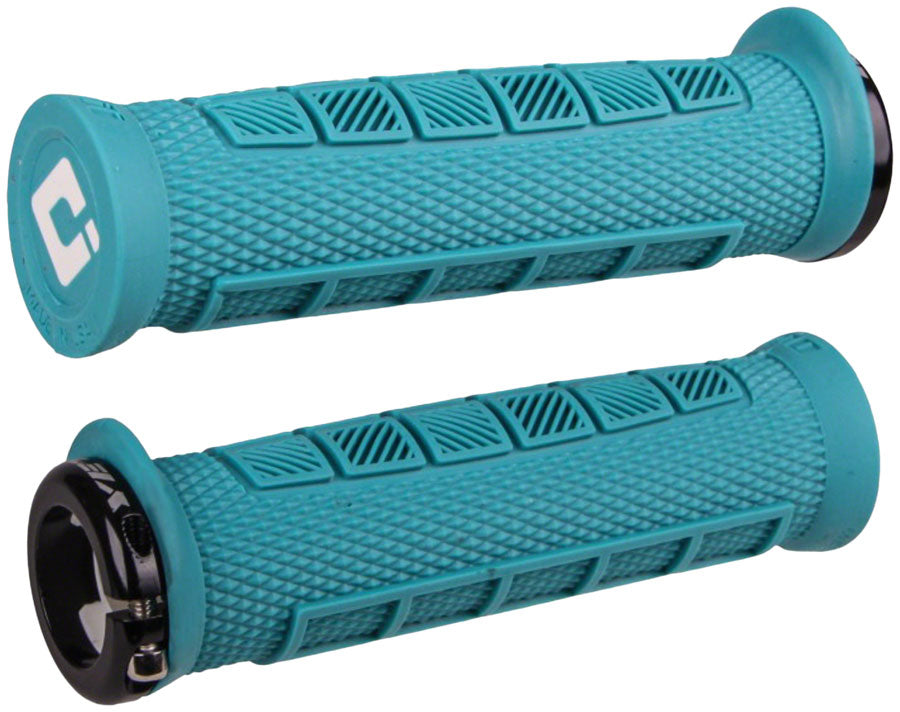 ODI Elite Pro Grips - Round Shape Lock-On - Turquoise/Black
