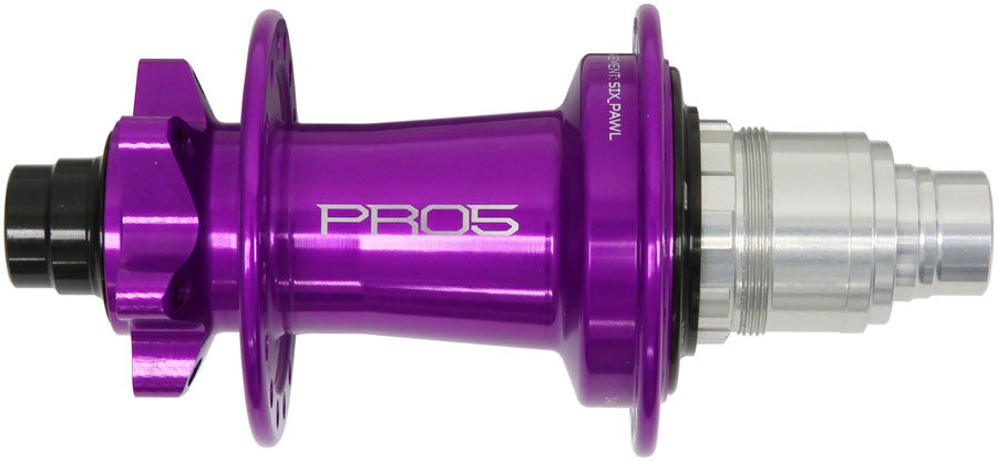 Buje trasero Hope Pro 5 - 12 x 148 mm, 6 tornillos, XD, morado, 28 agujeros