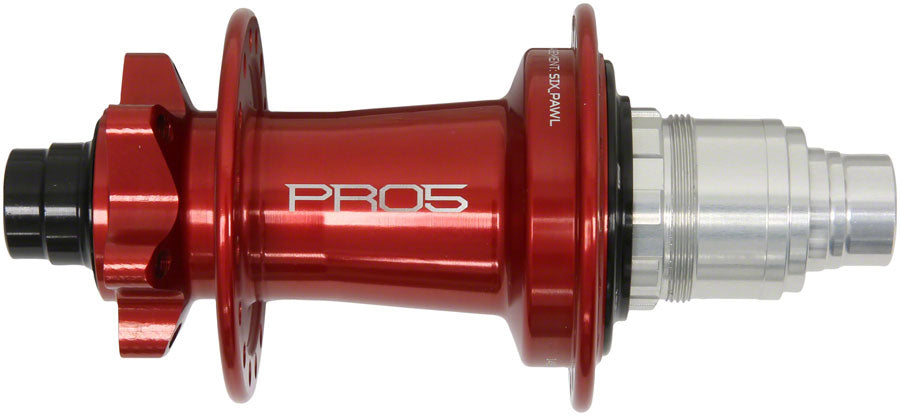 Buje trasero Hope Pro 5 - 12 x 148 mm, 6 tornillos, XD rojo, 32 agujeros
