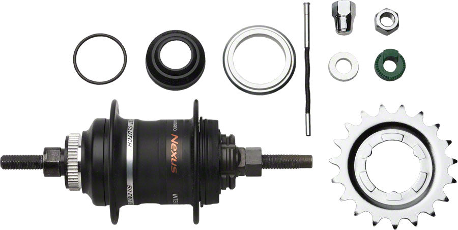 Kit de buje trasero Shimano Nexus SG-3D55 de 3 velocidades con freno de disco y engranaje interno de 32 agujeros, piezas pequeñas incluidas