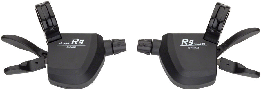 Juego de cambios con gatillo microSHIFT R9 de 9 velocidades para carretera, compatible con Shimano