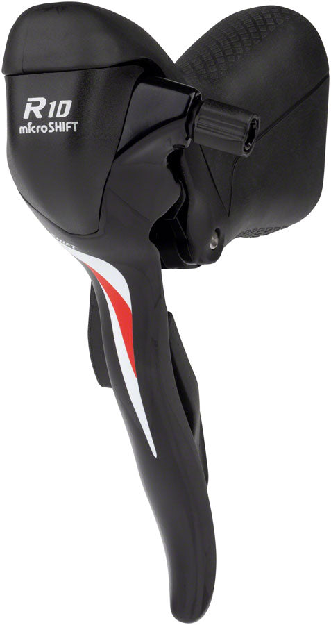 Palanca de cambios microSHIFT R10 derecha para manillar abatible - 10 velocidades, compatible con Shimano, color negro
