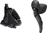 Maneta de cambio/freno Shimano GRX ST-RX600, pinza de freno de disco hidráulico BR-RX400 (izquierda/delantera, 2 pinzas de montaje plano, color negro)