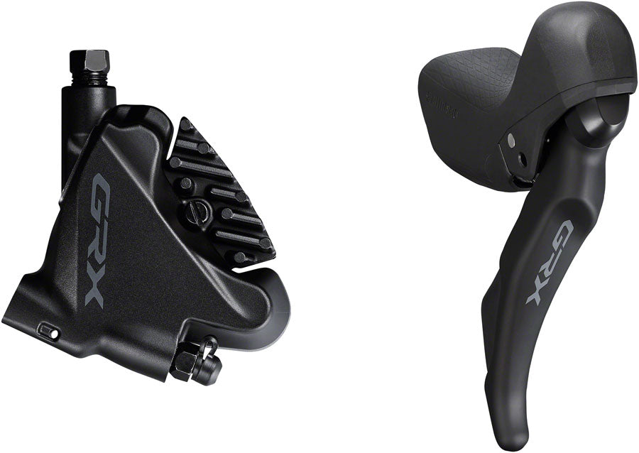 Maneta de cambio/freno Shimano GRX ST-RX600 Pinza de freno de disco hidráulico BR-RX400 (derecha/trasera, 11 velocidades, montaje plano, negro)