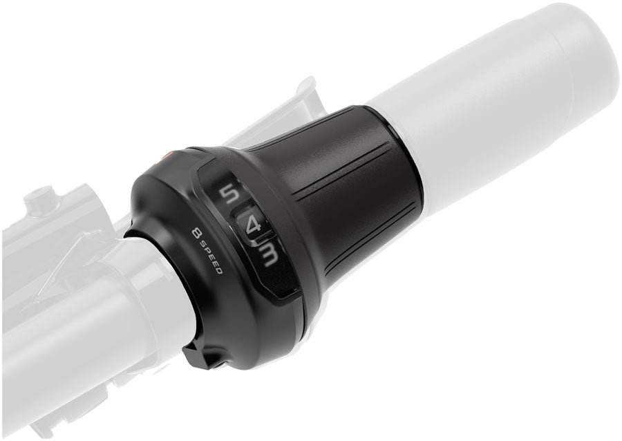 Mando de cambio Shimano Nexus SL-C6001 RevoShift de 8 velocidades - Indicador óptico de marchas Para usar con buje Nexus Inter-8 con engranajes internos BLK