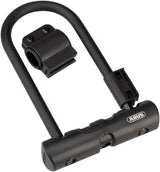 Candado en U Abus Ultra 410 de 3,9 x 7 pulgadas con llave negra. Incluye soporte.