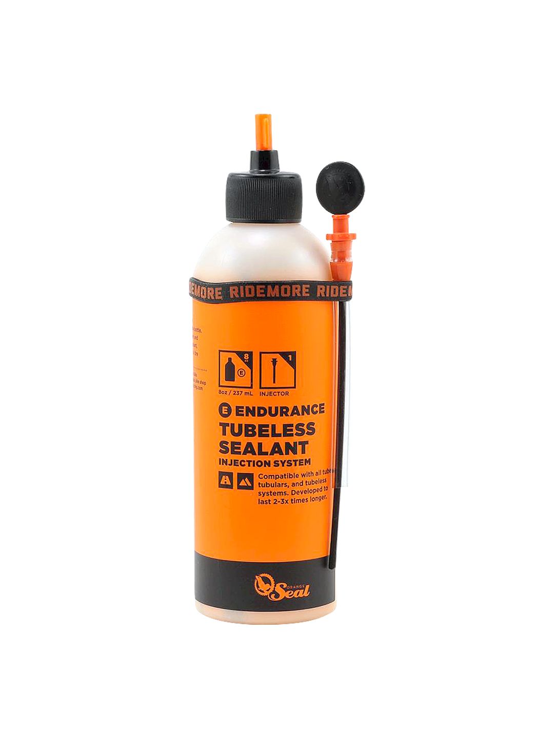 Sellador para neumáticos sin cámara Orange Seal Endurance con aplicador Twist Lock - 8 oz