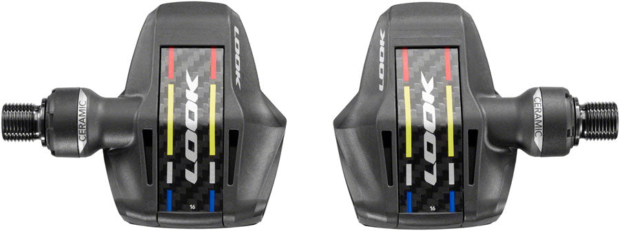 Pedales Look Keo Blade Carbon Ceramic Ti - Automáticos de un solo lado, titanio, 9/16" negro