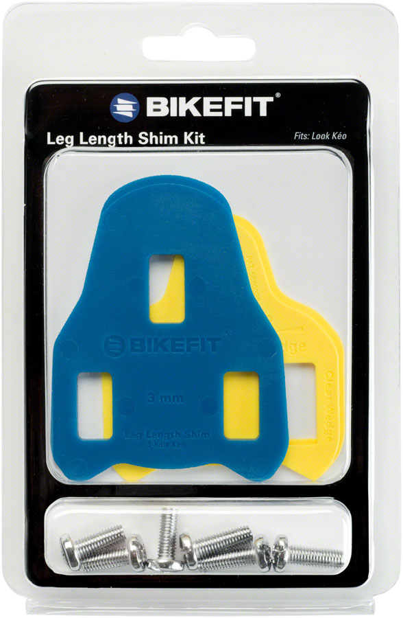 Calzas BikeFit para longitud de pierna - Compatible con Look Keo, 3 orificios de 3 mm (paquete de 1)