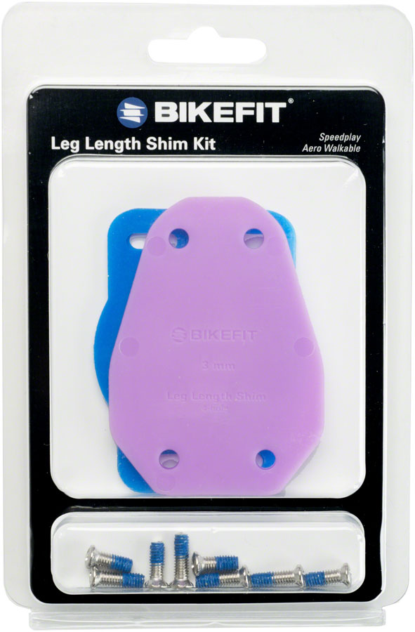 BikeFit Leg Length Shims - Wahoo Speedplay Compatible 4-hole 3mm 1-Pack Kit