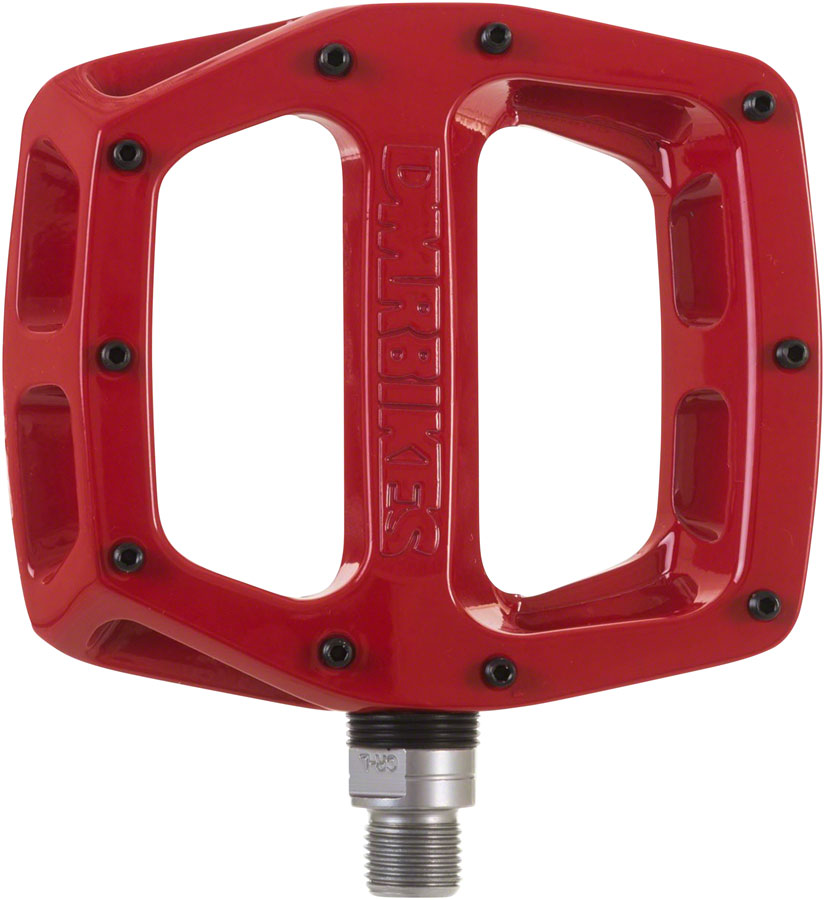 Pedales DMR V12 - Plataforma de aluminio de 9/16" en color rojo