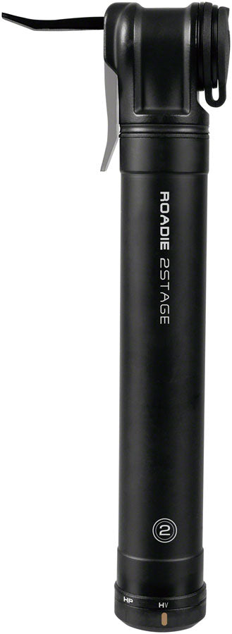 Minibomba Topeak Roadie de 2 etapas y 160 psi, color negro