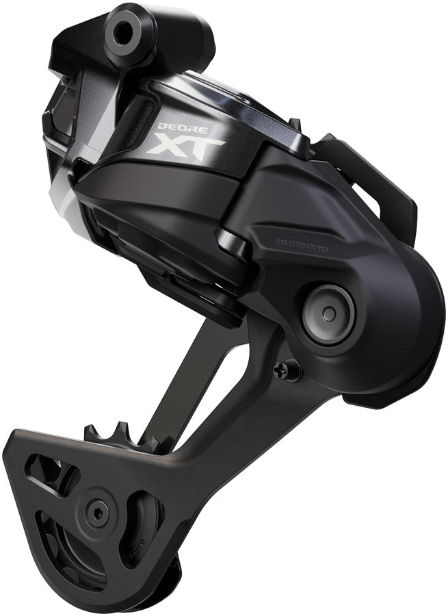 Desviador trasero inalámbrico Shimano Deore XT RD-M8250-SGS Di2 de 12 velocidades, caja larga, Shadow ES, negro/gris