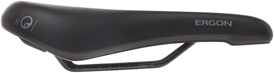 Sillín Ergon ST Gel - Negro cromoly para mujer, talla pequeña/mediana