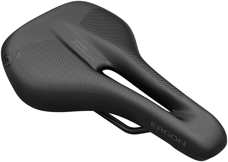 Sillín Ergon SF Sport Gel - Negro cromoly para mujer, talla pequeña/mediana