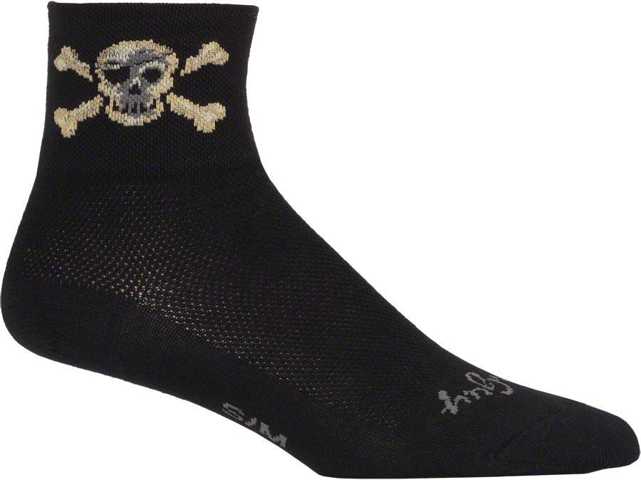 Calcetines pirata clásicos SockGuy - 7,6 cm, negros, talla L/XL