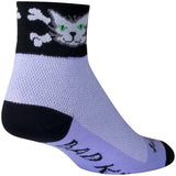 SockGuy Classic Bad Kitty Socks - 2" Purple Womens Small/Medium
