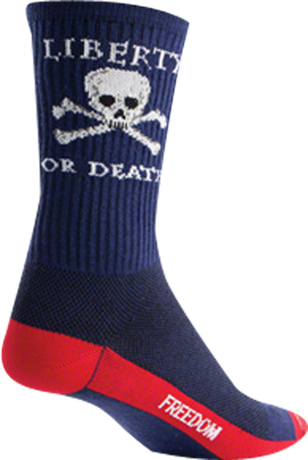 Calcetines SockGuy Crew Liberty or Death - 6" Azules (Grande/Extragrande)
