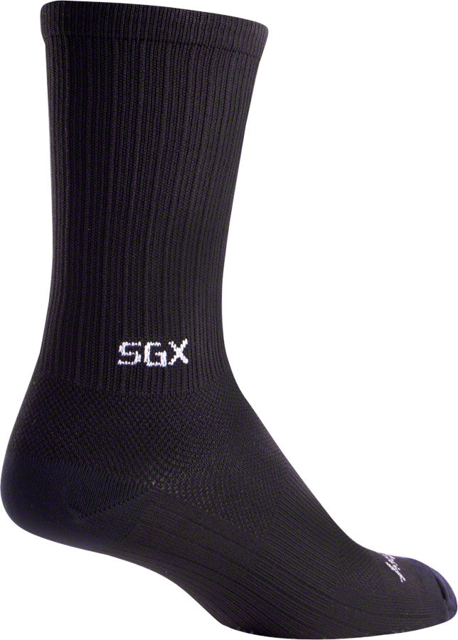 Calcetines negros SockGuy SGX - 15 cm (talla grande/extra grande)