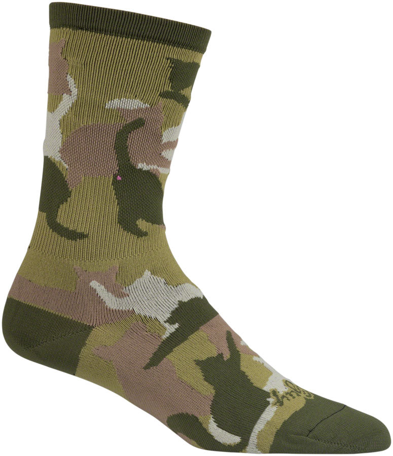 Calcetines SockGuy Crew Catmo - 5" Verdes Talla pequeña/mediana