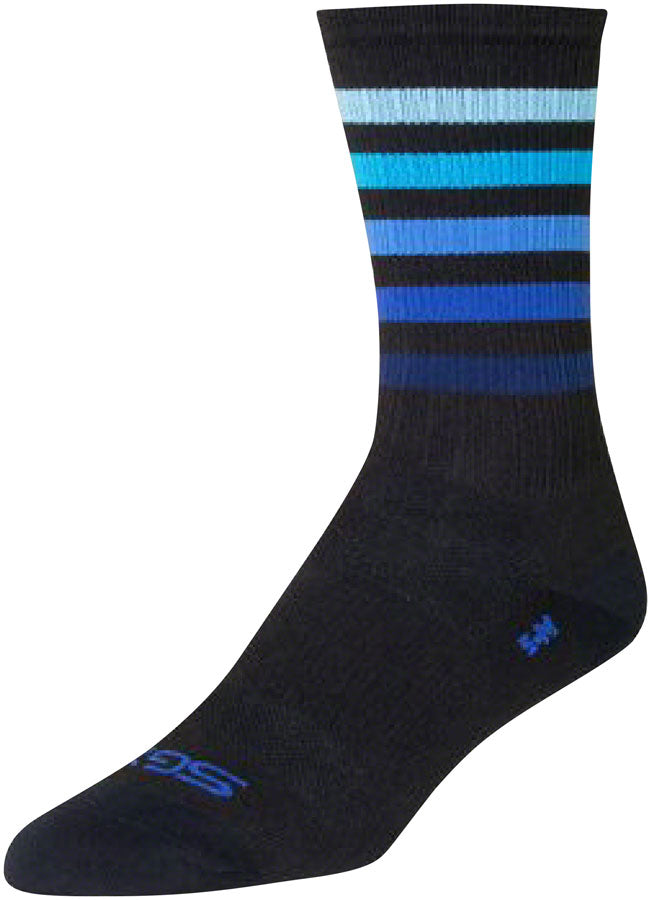 Calcetines largos SockGuy SGX - 15 cm, negro/azul, talla pequeña/mediana