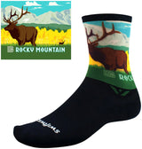 Swiftwick Vision Impression National Park Crew Socks - 6" Rocky Mountains X-Large